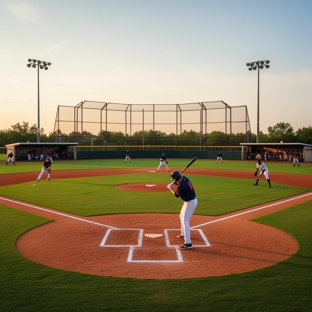 On-field baseball training at an Austin-area baseball complex